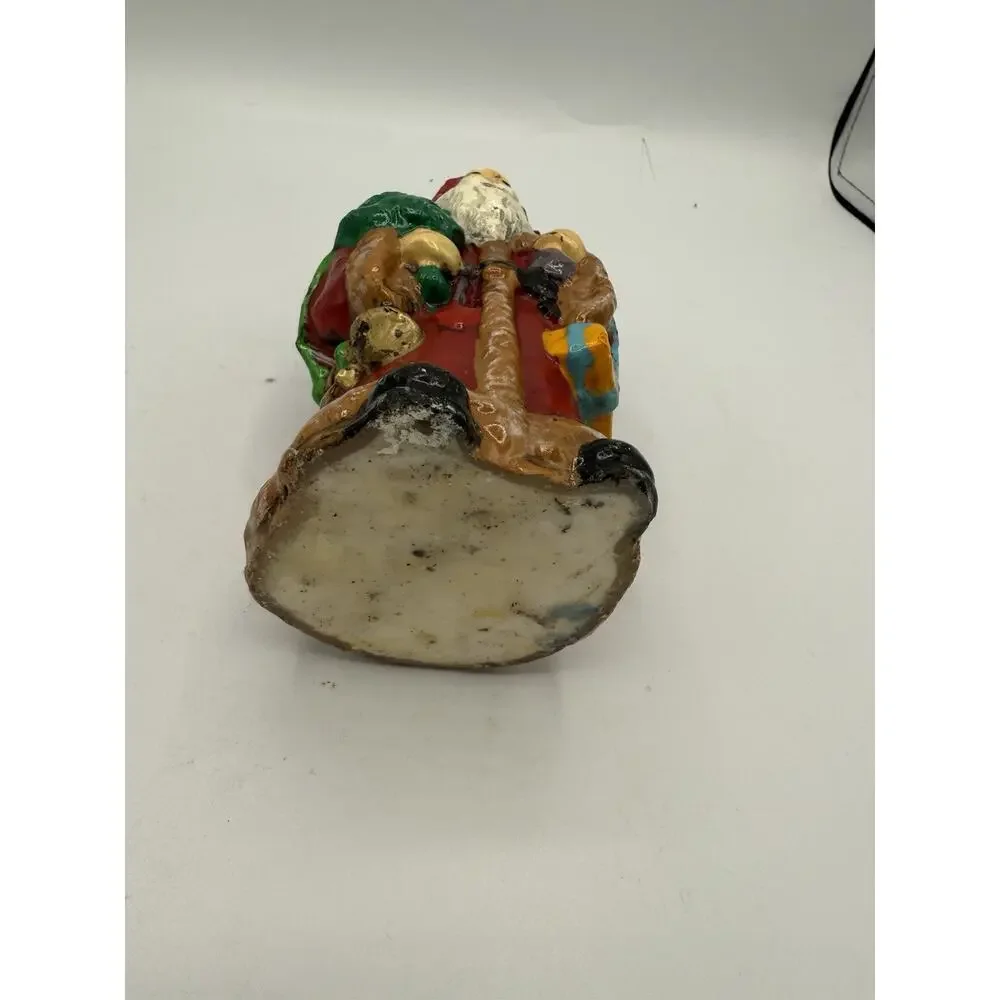 Vintage Old World Santa Claus Figural Christmas Candle 5 Inch Holiday Decor